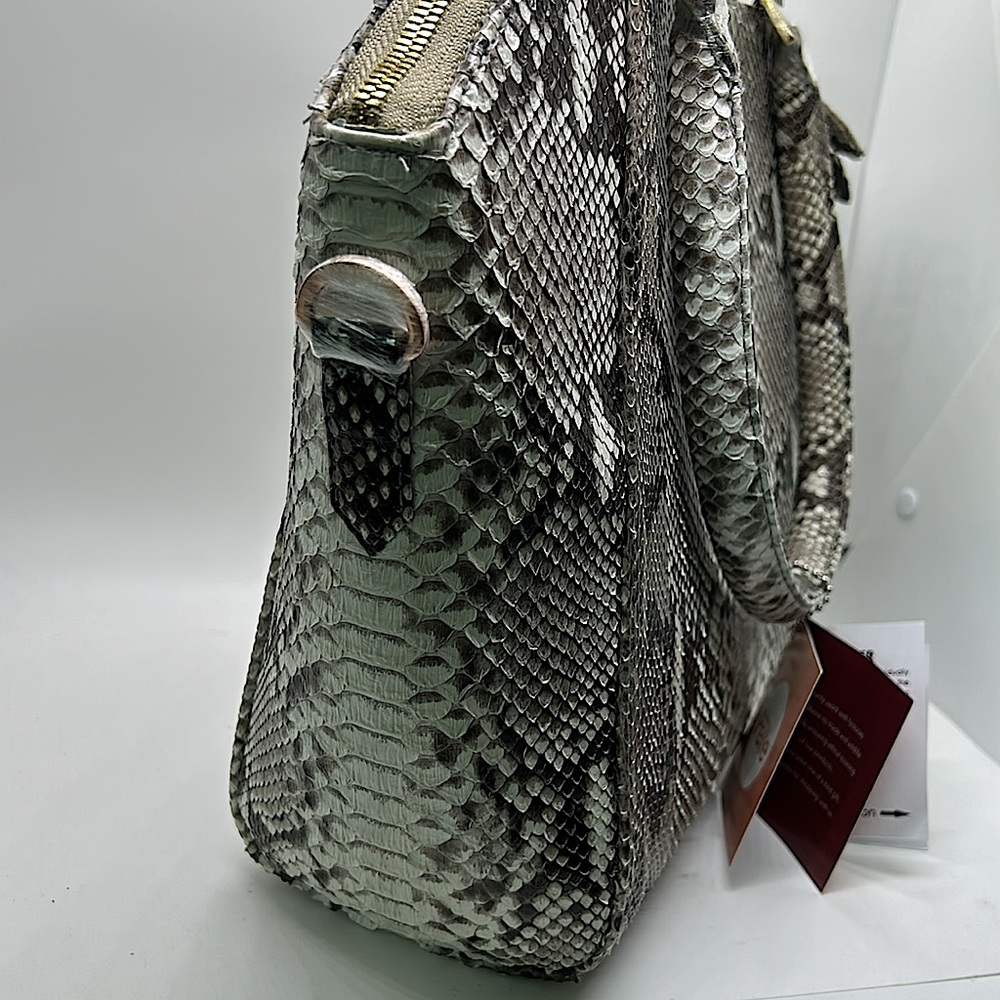 Grand Pelle Exotic Leather Collections NWT Python Snakeskin Shoulder Bag Purse - Picture 4 of 9